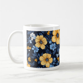 Caneca de Café Floral