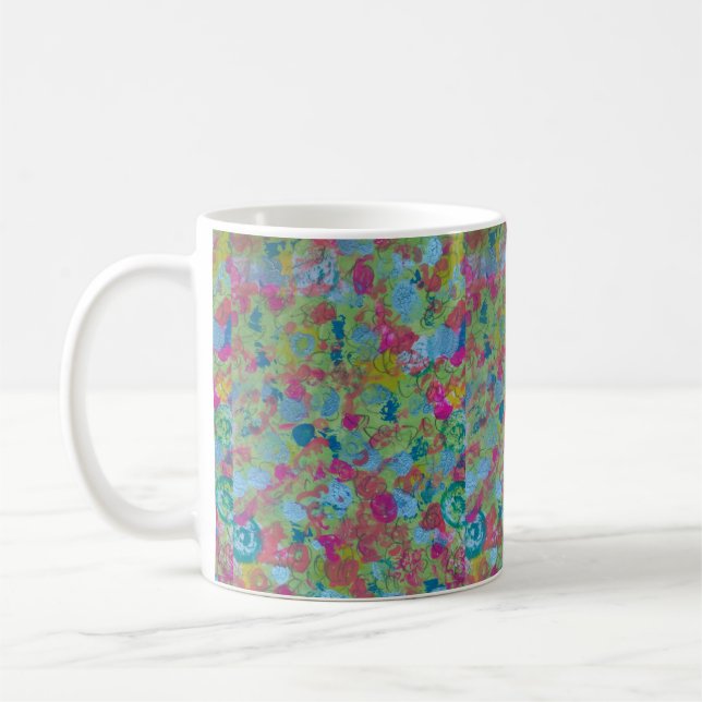 Caneca De Café Floral (Esquerda)