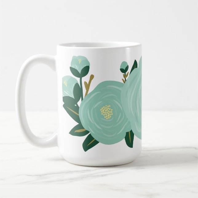 Caneca de café floral (Esquerda)