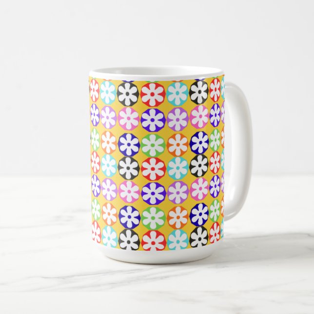 Caneca De Café floral (Frente Esquerda)
