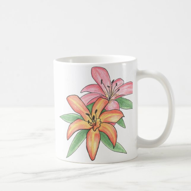 Caneca De Café Floral (Direita)