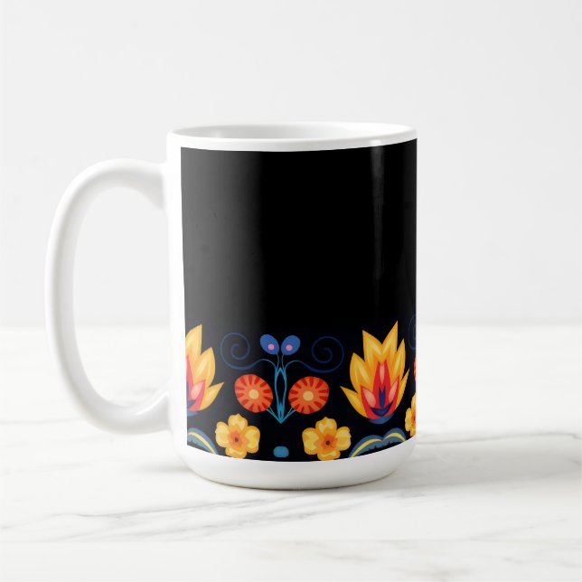 Caneca De Café floral (Esquerda)