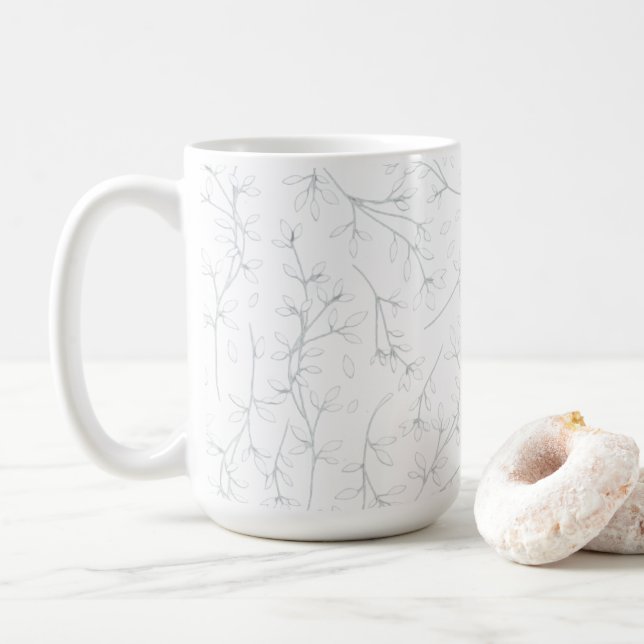 Caneca de Café Floral 15oz (Com Donut)