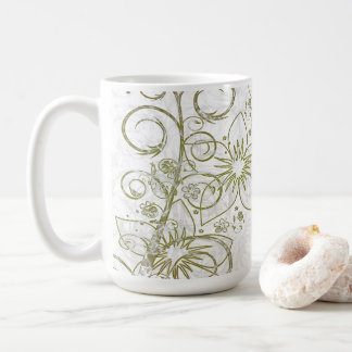 Caneca De Café Floral, 473 ml