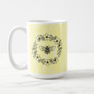 Caneca De Café Floral Amarelo-Amarelo-Flor de Blossom