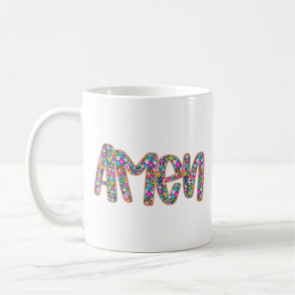 Caneca De Café Floral Amen