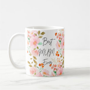 Caneca De Café Floral Best Mãe Ever Mug Taça Elegante de Café