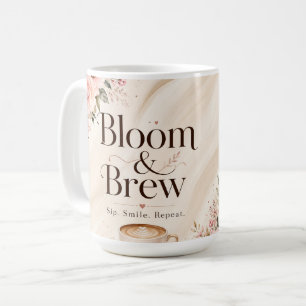 Caneca de café floral Bloom & Brew.