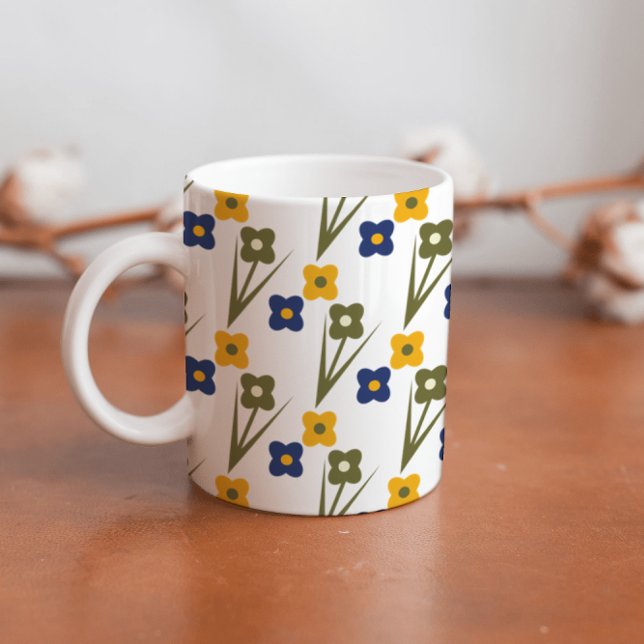Caneca De Café Floral Bonito de Primavera (Criador carregado)