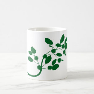 Caneca De Café Floral Branch Silhouette Coffee Mug