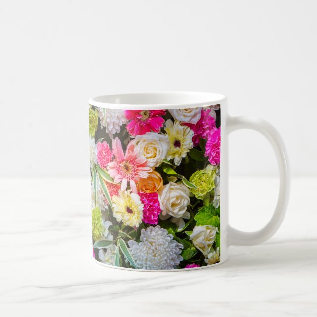 Caneca De Café Floral Burst - Vibrant Garden Mug. (Direita)