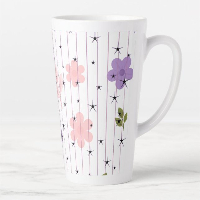 Caneca de Café Floral Celestial Stars Latte  (Direita)
