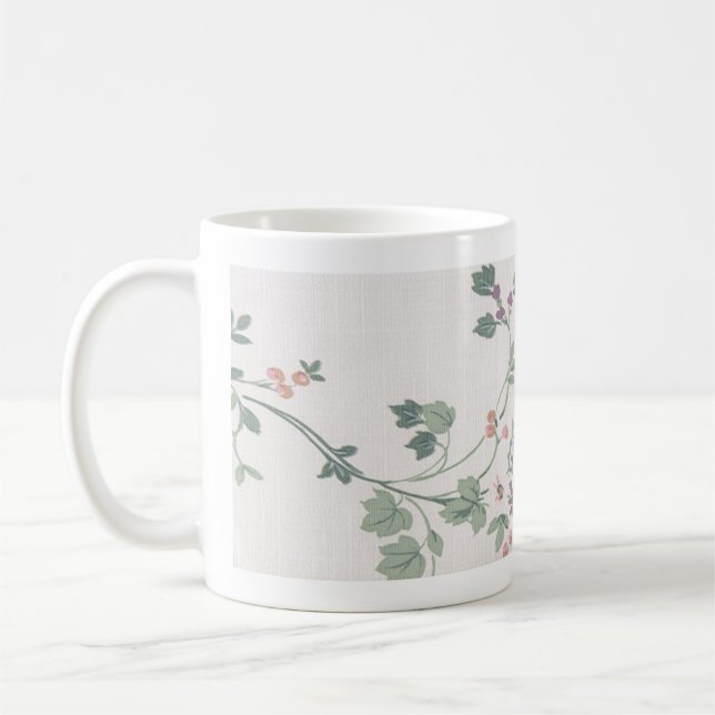 Caneca De Café Floral clássico (Esquerda)