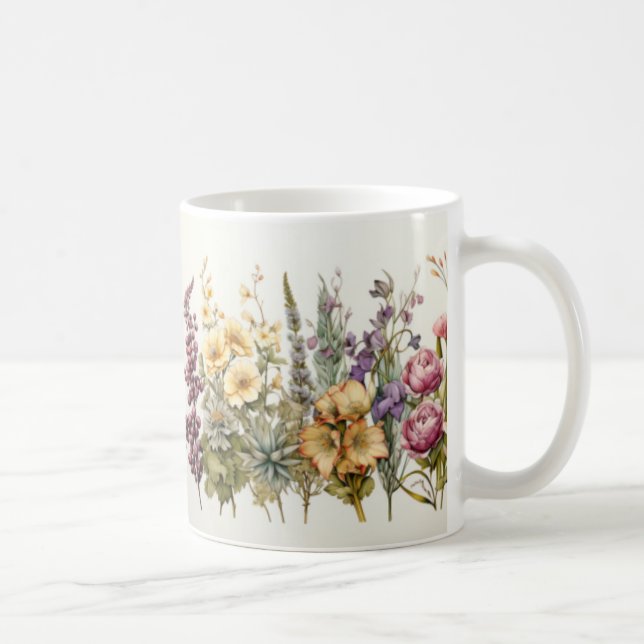 Caneca De Café Floral Coffee Mug (Direita)