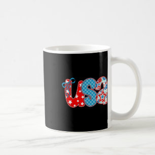Caneca De Café Floral Coquette Usa Independência Dia 4 De Julho M
