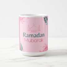 Floral, cor rosa-d-água, Ramadan Mubarak Sticker