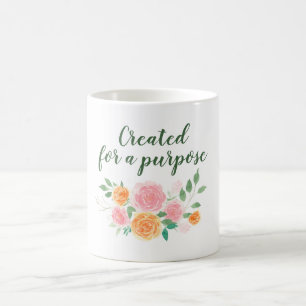 Caneca De Café Floral De Aquarelas Criado Para Fins