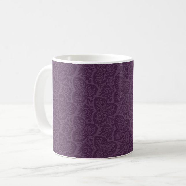 Caneca De Café Floral De Cloverleaf vitoriana, Coffee Mug (Frente Esquerda)