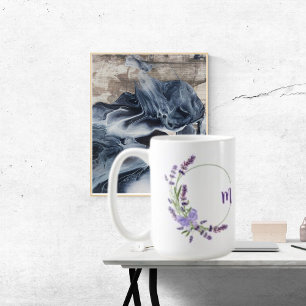 Caneca De Café Floral de Cor de Água Púrpura bonito, Nome Persona