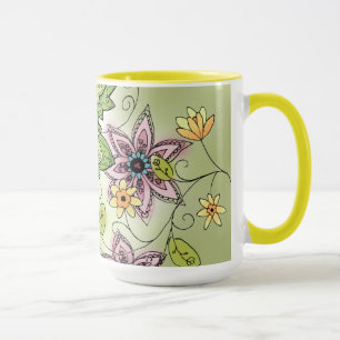 Caneca de café floral do primavera
