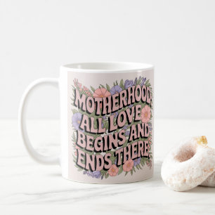 Caneca De Café Floral encantador para a Mãe Meaningando Maternida