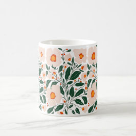 Caneca de Café Floral Estética