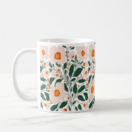 Caneca de Café Floral Estética