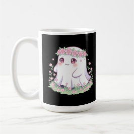 Caneca De Café Floral Ghost Halloween Figurume para Meninas