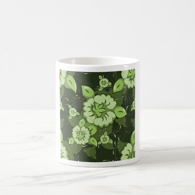 Caneca De Café Floral Green Mug (Criador carregado)