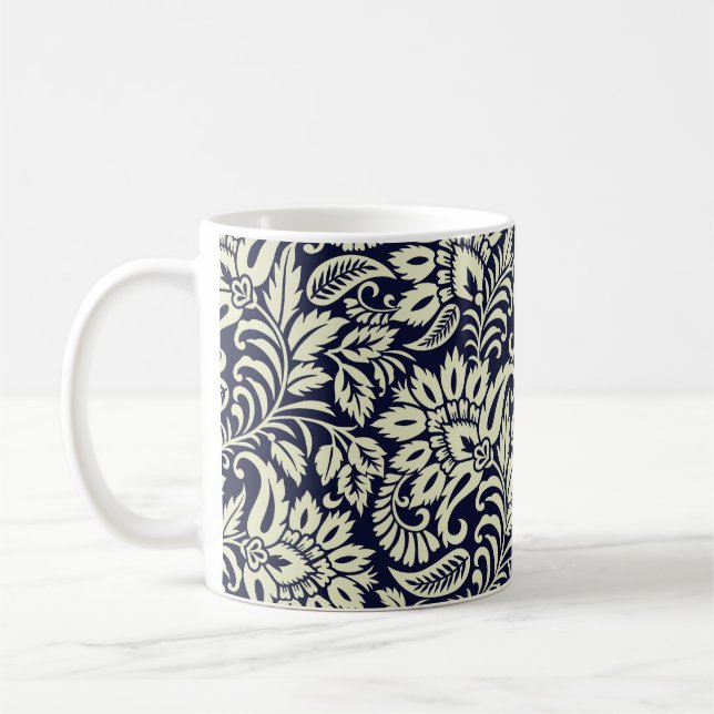 Caneca De Café Floral Ground Vintage Design (Esquerda)