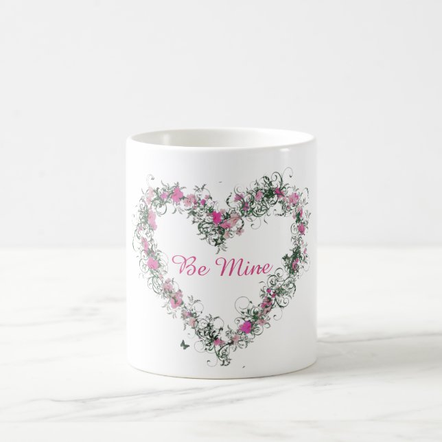 Caneca De Café Floral Heart Mug (Centro)