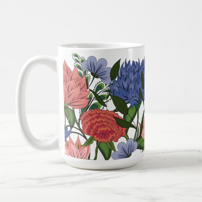 Caneca De Café Floral Indiano (Esquerda)