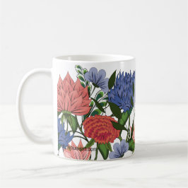 Caneca De Café Floral Indiano Personalizado