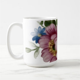 Caneca De Café Floral Inspirado em Porcelana