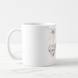 Caneca De Café Floral Inspirador Amor Esperança Alegria Coração A