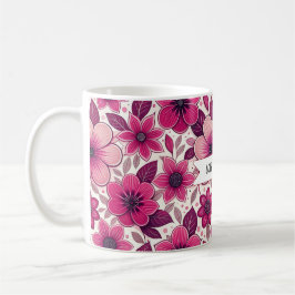 Caneca De Café Floral “Love You, Mom” 