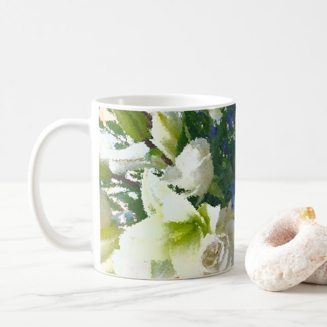 Caneca De Café Floral Mug (Com Donut)
