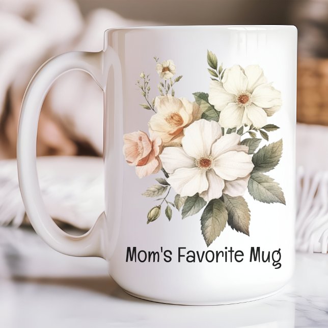 Caneca De Café Floral Mug para Mãe e Ela, Aniversário, Dia de as  (mom gift mug, mama gift mug, mother mug, daughter gift mug, birthday gift mug, Mother’s Day mug, )
