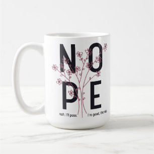 Caneca De Café Floral Nope