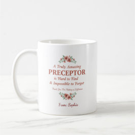Caneca De Café Floral Nurse Preceptor Thank You Mentor Gift