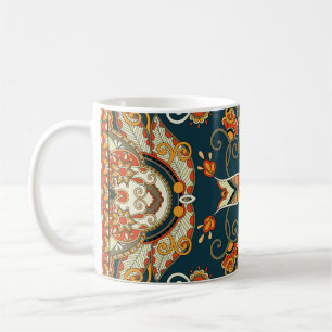 Caneca De Café Floral Paisley Bandanna: Ornamento Tradicional