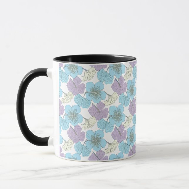 Caneca de Café Floral Pastel (Esquerda)