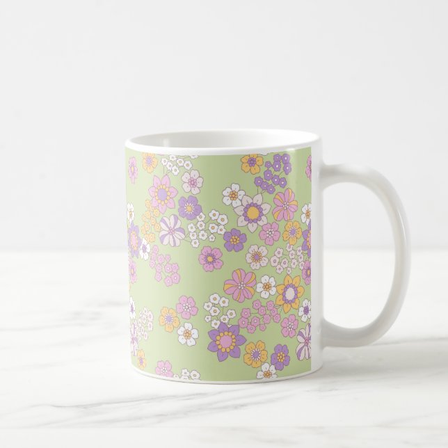 Caneca De Café Floral Pattern Mug (Direita)