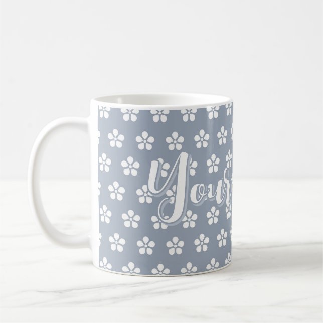 Caneca De Café Floral Personalizado (Esquerda)