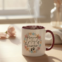 Caneca De Café Floral Pregnancy Mug, Growing A Tiny Human