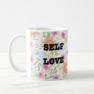 Caneca De Café Floral | Primavera | Personalizável | Clássico