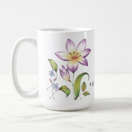 Caneca De Café Floral Puro Personalizado