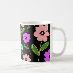 Caneca De Café Floral retro