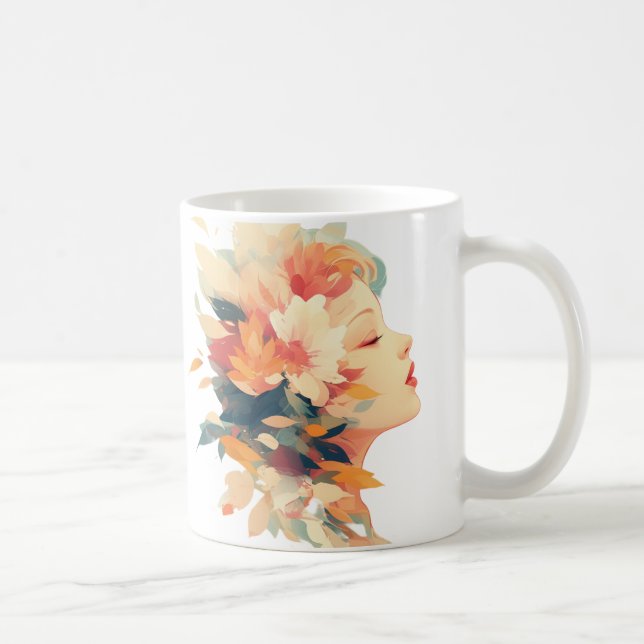 Caneca De Café Floral Reverie (Direita)