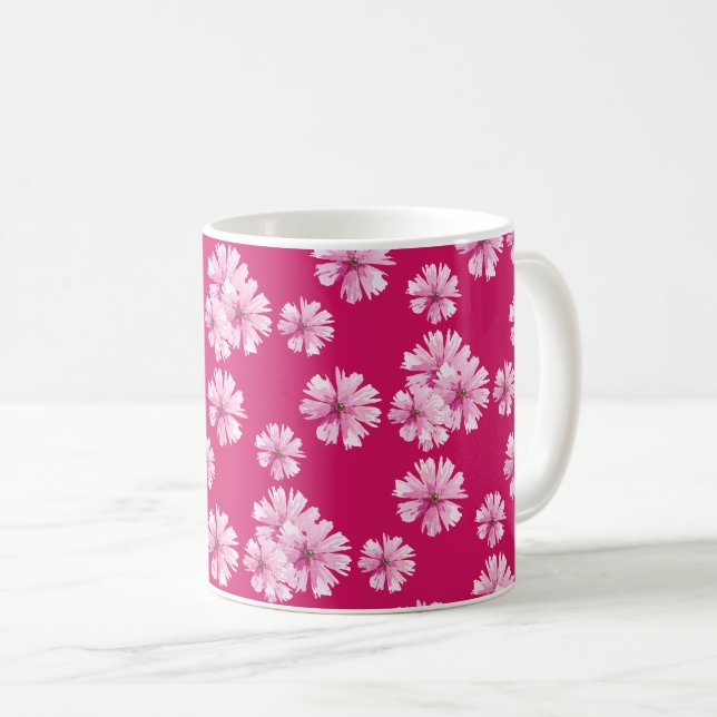 Caneca De Café Floral romance cherry flor (Frente Esquerda)